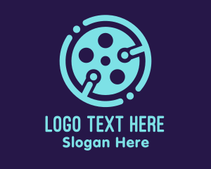 Production - Blue Cinema Tech logo design