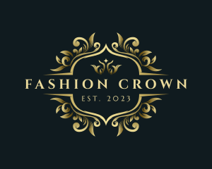 Luxury Crown Royalty Ornamental logo design