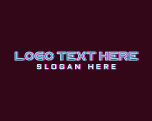 Text - Futuristic Neon Technology logo design