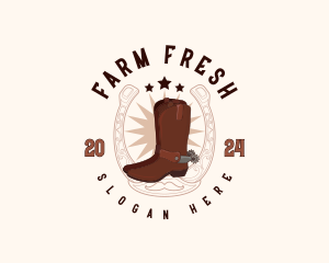 Western Cowboy Boots logo design