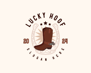 Horseshoe - Western Cowboy Boots logo design