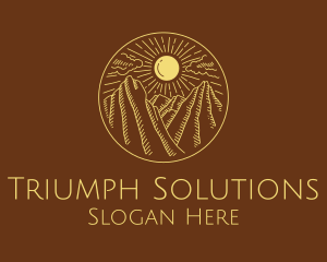 Mountain Range Sun Logo