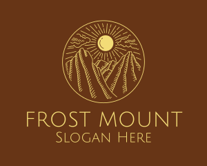 Mountain Range Sun logo design