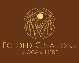 Mountain Range Sun logo design