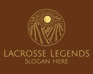 Mountain Range Sun logo design