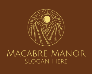 Mountain Range Sun logo design