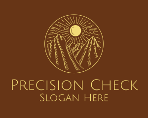 Mountain Range Sun logo design