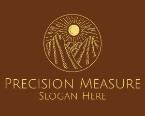 Mountain Range Sun logo design