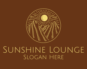 Mountain Range Sun logo design