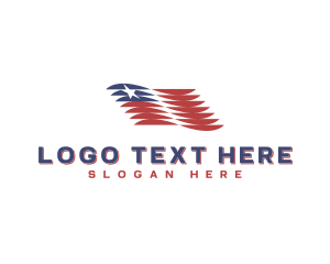American - Political Campaign Flag logo design