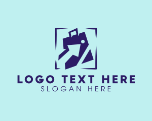Website - Shopping Bag Arrow logo design