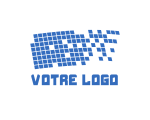 Digital Pixel Flag Logo