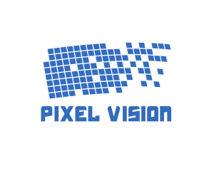 Digital Pixel Flag logo design