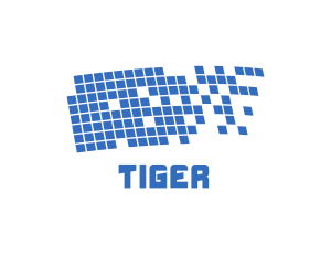 Pixel - Digital Pixel Flag logo design
