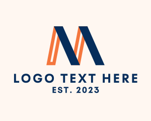 Simple Modern Letter M logo design