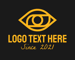 Optometrist - Golden Eye Outline logo design