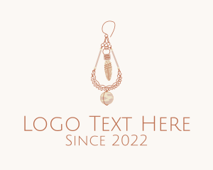 Macrame - Boho Planet Earring logo design