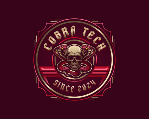 Skull Venom Cobra  logo design