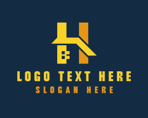 Modern - Real Estate Letter H logo design