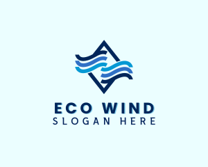 Wind Airflow Ventilation  logo design