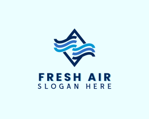 Wind Airflow Ventilation  logo design