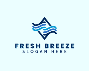 Breeze - Wind Airflow Ventilation logo design