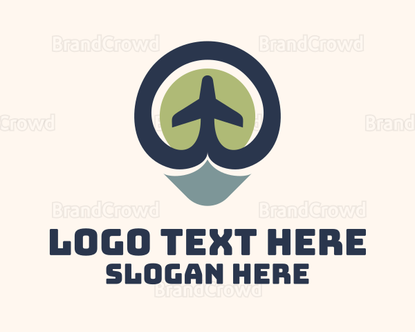 Aeronautics Plane Location Logo