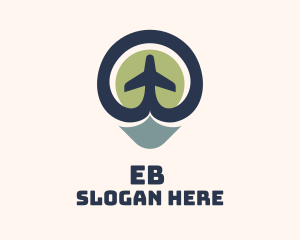 Aeroplane - Aeronautics Plane Location logo design