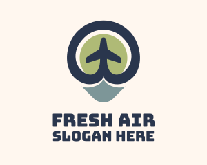 Aeronautics Plane Location logo design