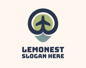Flight - Aeronautics Plane Location logo design