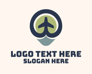 Locator - Aeronautics Plane Location logo design