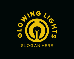 Electric Light Bulb  logo design