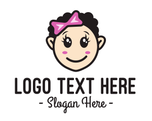 Cute - Cute Happy Girl Child logo design