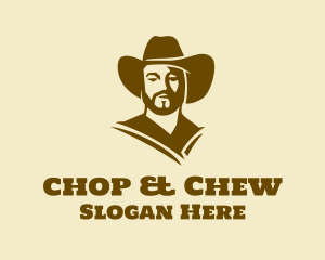 Hat - Handsome Cowboy Silhouette logo design