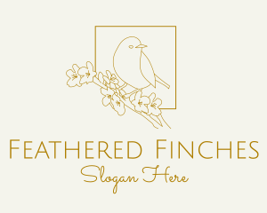 Spring Bird Cherry Blossom logo design