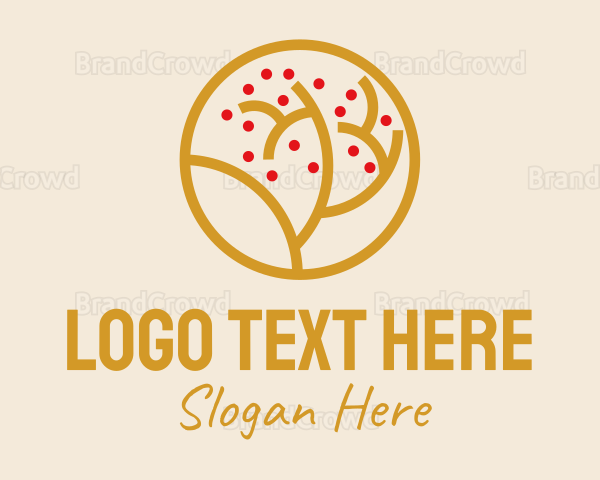 Gold Tree Badge Logo