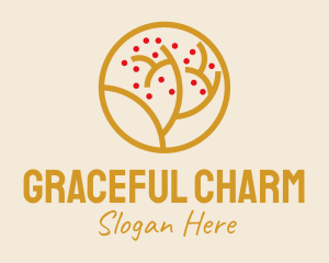 Gold Tree Badge logo design