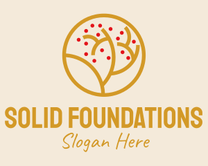 Herb - Gold Tree Badge logo design