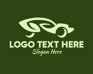 Car Silhouette - Eco Friendly Car logo design