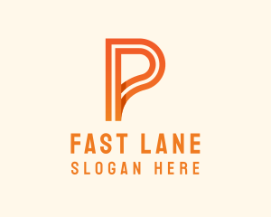 Highway - Logistics Highway Letter P logo design