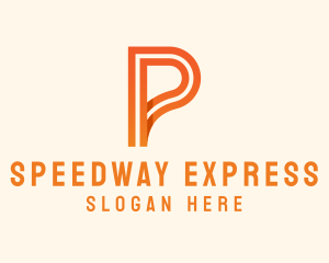 Highway - Logistics Highway Letter P logo design