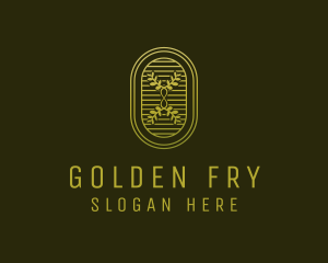 Golden Infinity Plant logo design