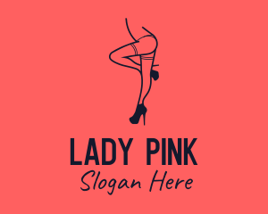 Woman Lingerie Dancer Logo