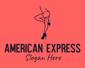 Woman Lingerie Dancer logo design