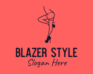 Woman Lingerie Dancer logo design