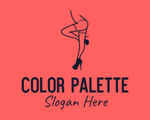 Woman Lingerie Dancer logo design