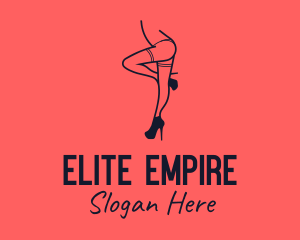 Woman Lingerie Dancer logo design