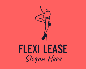 Woman Lingerie Dancer logo design