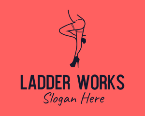 Woman Lingerie Dancer logo design