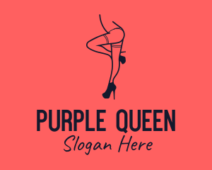 Woman Lingerie Dancer logo design